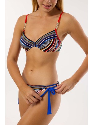 Ayyıldız 4618 Saks Kapsız Bikini Takımı