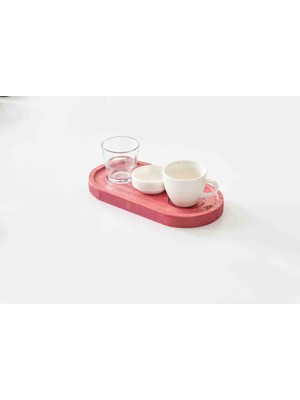 DAVİ Ahşap Kişiye Özel Gürgen Ağacı Türk Kahvesi Sunum Tabağı