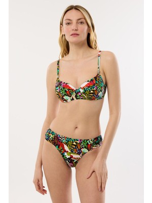 Ayyıldız 4611 Yeşil Desenli Bikini Takımı