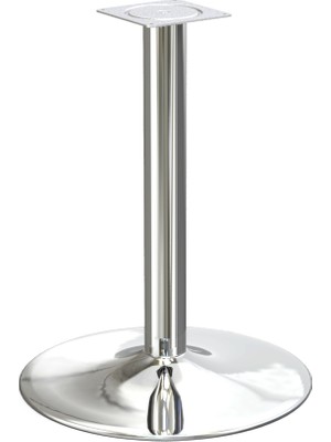 Dizaynaks Ortadan Tablalı Paslanmaz Lüks Masa Ayağı Yuvarlak 460-710 mm