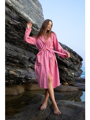 Sensomia Nora  Pamuklu Peştamal Bornoz Plaj Banyo Duş Deniz Havuz Bornozu