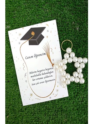 Emtory Home 5 Adet Inci Anahtarlık Mezuniyet Hediyesi - Okul Hediyesi - Yıl Sonu Hediyesi - Öğrenci Hediyesi