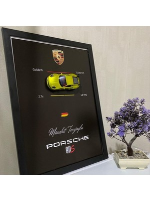 Avelon Premium Porsche 911 Golden Tablo