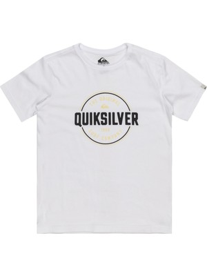 Quiksilver Circle Up Youth Erkek Çocuk Beyaz Tişört