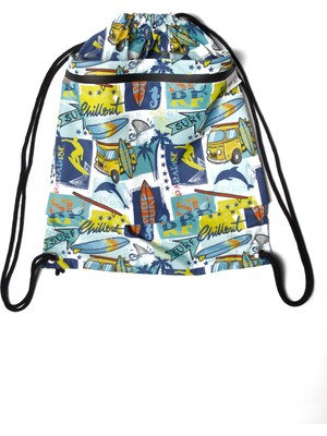 Dappia Su Geçirmez Sırt Çantası Ön Gözlü Standart Kapasiteli Su Sporları İçin Mavi