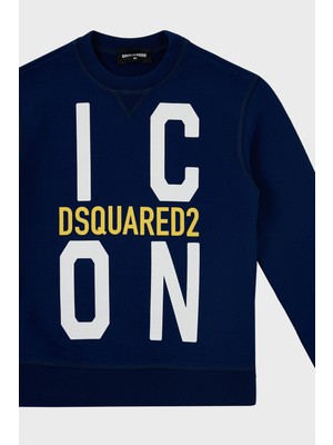 Dsquared2 Pamuklu Bisiklet Yaka Çocuk Sweat DQ0245 D002Y Sweat DQ0245