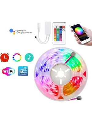 Hymark Tuya Smart Akıllı Şerit LED Bluetooth 5 Metre Rgb 16 Milyon Renk Wifi Kumandalı