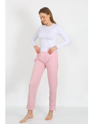 Akbeniz Kadın Pamuklu Cepli Tek Alt Pijama Pembe 27527