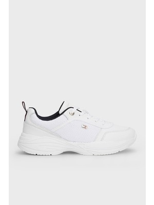 Tommy Hilfiger Logolu Deri Kalın Tabanlı Sneaker Ayakkabı Kadın Ayakkabı FW0FW07818 0k5