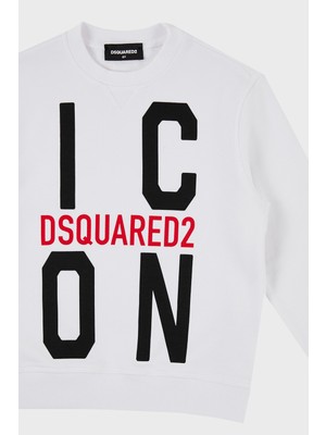 Dsquared2 Pamuklu Bisiklet Yaka Çocuk Sweat DQ0245 D002Y Sweat DQ0245