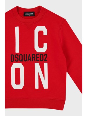 Dsquared2 Pamuklu Bisiklet Yaka Çocuk Sweat DQ0245 D002Y Sweat DQ0245