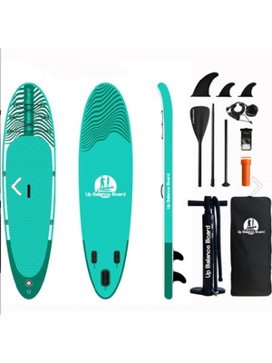 Cosfer Up Balance Board Şişme Sup Board/Stand Up Paddle Board 335x84x15 Cm Yeşil Beyaz Şişme Sörf Tahtası