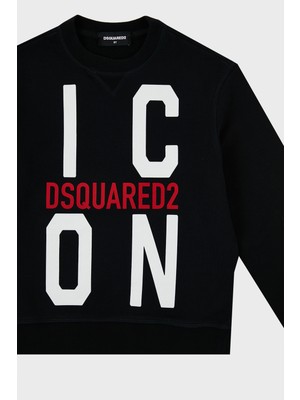 Dsquared2 Pamuklu Bisiklet Yaka Çocuk Sweat DQ0245 D002Y Sweat DQ0245