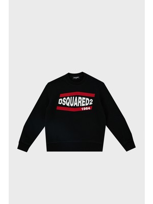 Dsquared2 Pamuklu Bisiklet Yaka Çocuk Sweat DQ0208 D002Y Sweat DQ0208