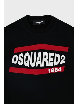 Dsquared2 Pamuklu Bisiklet Yaka Çocuk Sweat DQ0208 D002Y Sweat DQ0208