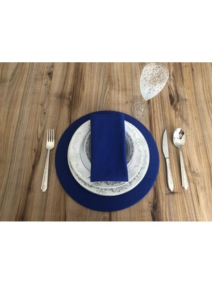 Trend Yuvam Ev Tekstil Ürünleri Saks Mavi Supla 33 cm (6 Adet) (Mdf Dahil)