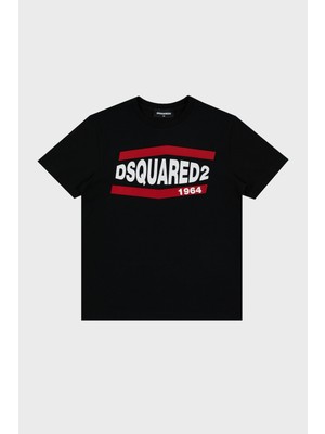 Dsquared2 Pamuklu Bisiklet Yaka Çocuk T Shirt DQ0150 D002F T Shirt DQ0150