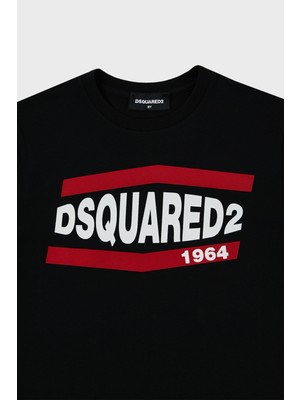 Dsquared2 Pamuklu Bisiklet Yaka Çocuk T Shirt DQ0150 D002F T Shirt DQ0150