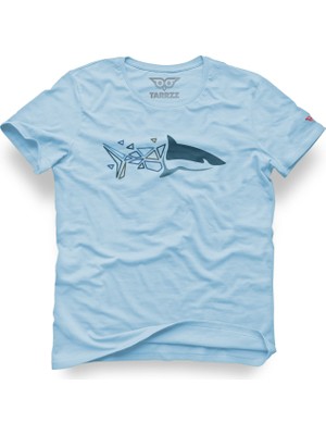 Tarrzzcom Piksel Köpekbalığı Tasarım Tişört