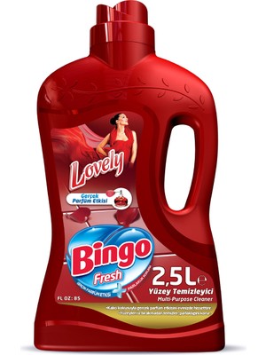 Bingo Fresh Lovely Yüzey Temizleyici 2.5 L Gerçek Parfüm Etkisi İle Temizlik Sağlar