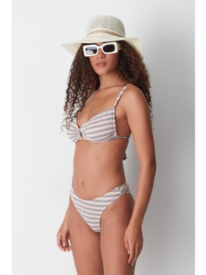 C&city Halka Detay Bikini Takım 3283 Somon/siyah