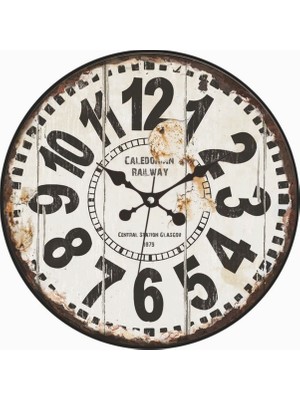 M3 Decorium Kalın Rakamlı Okunaklı Ofis Işyeri Ev Bombe Camlı Duvar Saati