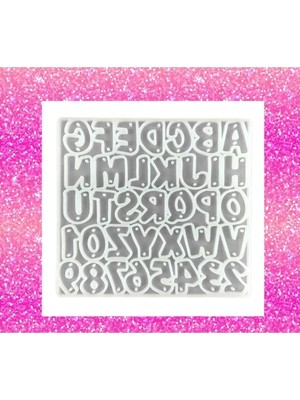 Tinky Winky Epoksi Silikon Kalıp Harf Kalıbı Pimli Delikli Model Kalıbı