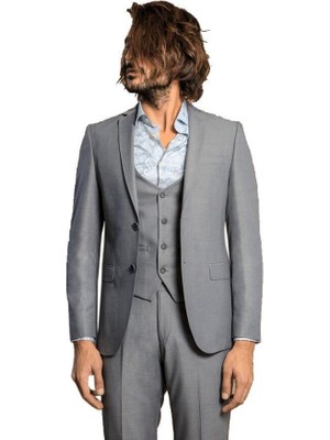 Wessi Slim-Fit Gri Takım Elbise | Wessi