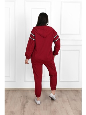 Koza Kadın Sim Detaylı  Büyük Beden Eşofman Takımı 3671-23