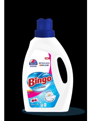 Bingo Sıvı Deterjan 1755 ml Renkliler&beyazlar Amber