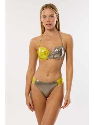 Ayyıldız Ayyıdız 4646 Parlak Sarı Straplez Bikini Takımı
