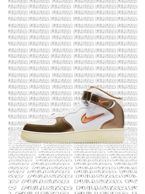 Nike Air Force 1 Mid Qs Leather Hakiki Deri Mücevher Ale Brown Kahverengi Sneaker Ayakkabı