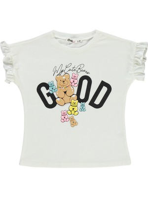 Civil Girls Kız Çocuk Tişört 2-5 Yaş Ekru