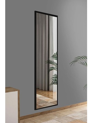 Tarz Design Nysamo Siyah Düz Dekoratif Boy Duvar Aynası 50X150 cm