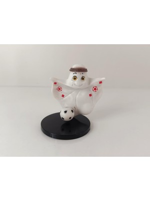 Black Tea Katar Dünya Kupası Maskotu El Sosu 3D Model 7 cm Figür