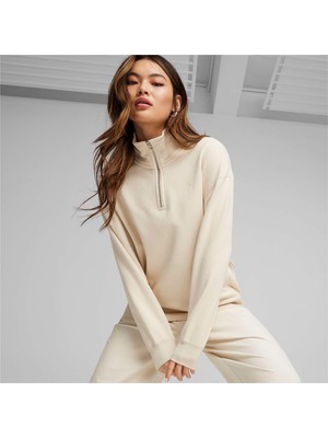 Puma Kadın Alpine Snow Yona Half-Zip Crew Bej Kadın Sweatshirt