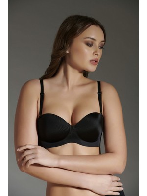 C&city Desteksiz Lazer Soft Kap  Straplez C16050 Siyah