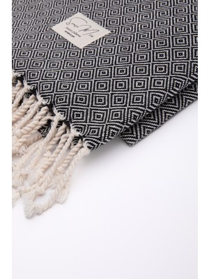 Sensomia Nora Model Peştemal. 90X190 cm 100% Pamuklu Peştamal Plaj Banyo Duş Deniz Havuz Yoga Modern Havlusu