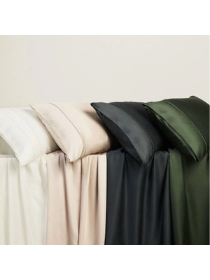 Linens Tencel Çift Kişilik Çarşaf Bej