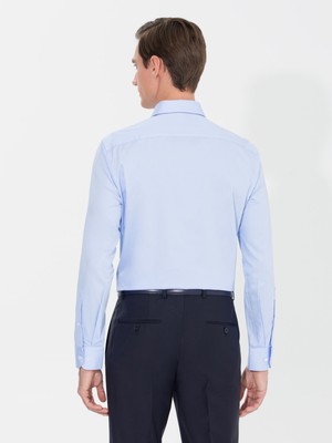 Cacharel Erkek Mavi Slim Fit Uzun Kollu Basic Gömlek 50268503-VR036
