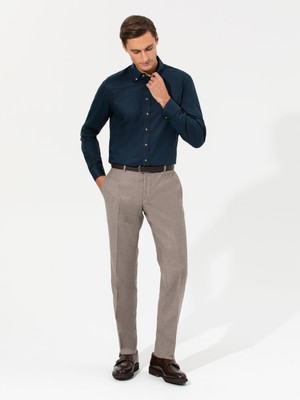 Cacharel Erkek Lacivert Slim Fit Uzun Kollu Gömlek 50250841-VR033