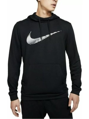 Nike Dry Swoosh Erkek Kapüşonlu Siyah Sweatshirt