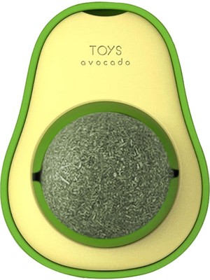 GOBYPET Catnipli Yenilebilir Kedi Nanesi Otu Oyun Topu Oyuncağı Top Oyuncak Kedi Yalama Topu Avokado