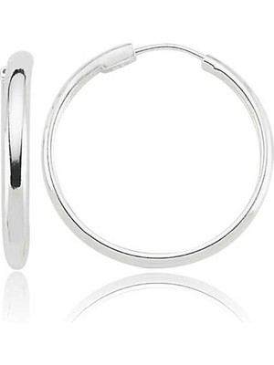 Mevafa 925 Ayar Gümüş Halka Küpe