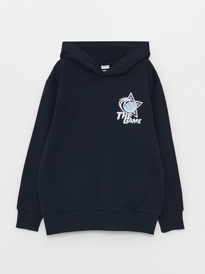 LC Waikiki Lcw Kids Rahat Kalıp Baskılı Erkek Çocuk Hoodie