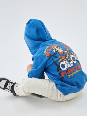 LC Waikiki Lcw Baby Uzun Kollu Nostaljik Maymun Baskılı Erkek Bebek Hoodie