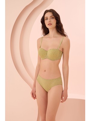 Loya Yeşil Nirvana Straplez Destekli Tek Sütyen