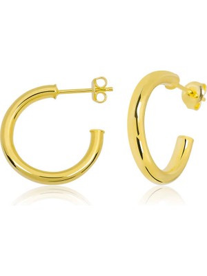 Mevafa Gümüş Çivili Halka Küpe