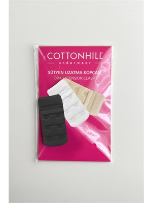 COTTONHILL Kadın Sütyen Uzatma Agrafı 2 Kancalı 3 Sıralı Kopça 3'lü Paket