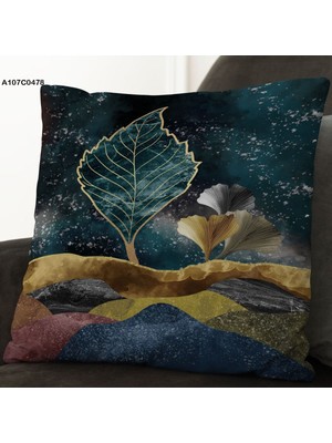 A2ZTR Kırlent Kılıf Çift Tarafı Baskılıdır Süet Kümaş